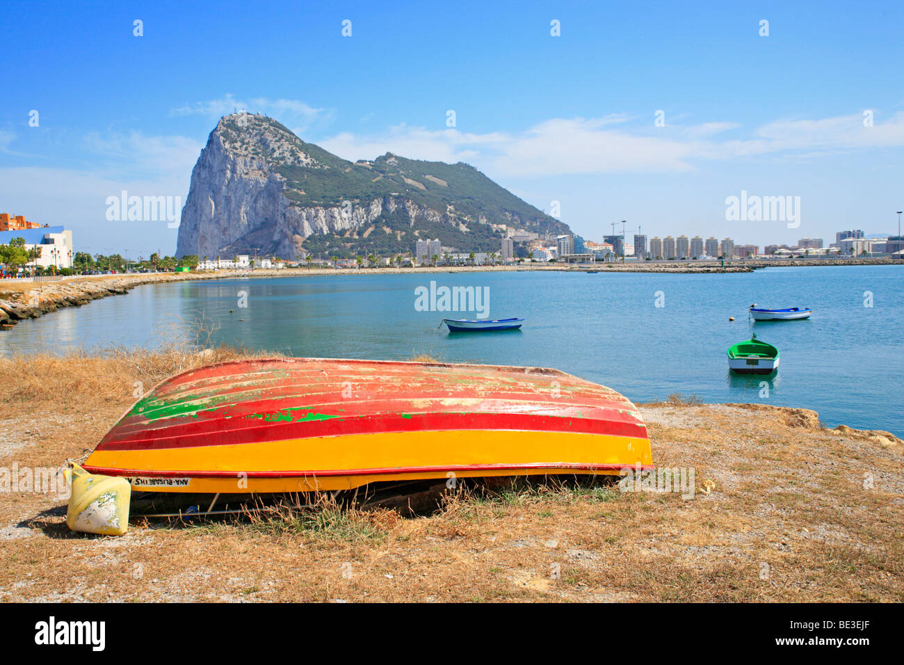 Vue panoramique de Gibraltar de La Línea en Espagne Banque D'Images