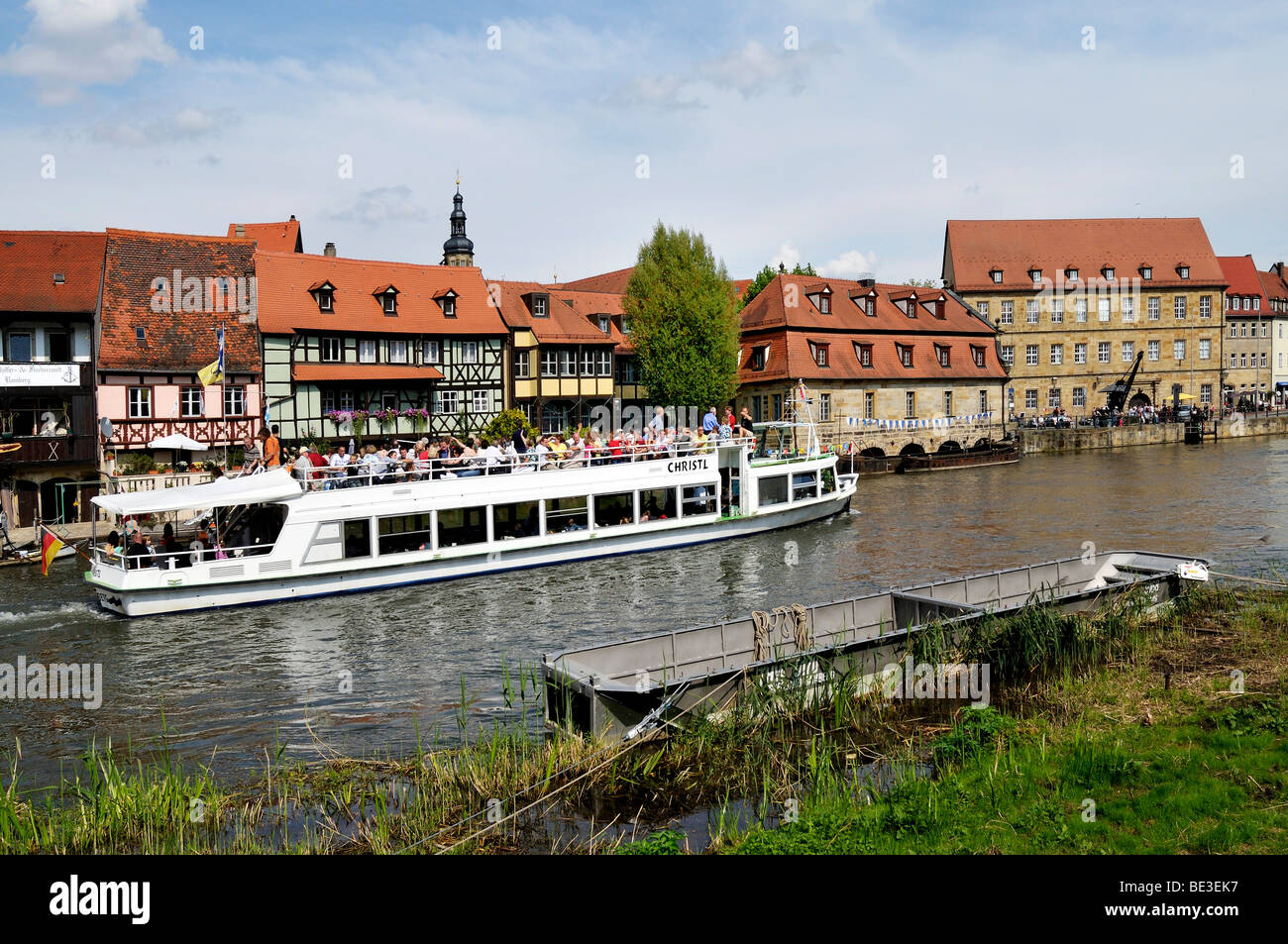 'La Petite Venise' sur la rivière Regnitz, Bamberg, Haute-Franconie, Bavaria, Germany, Europe Banque D'Images