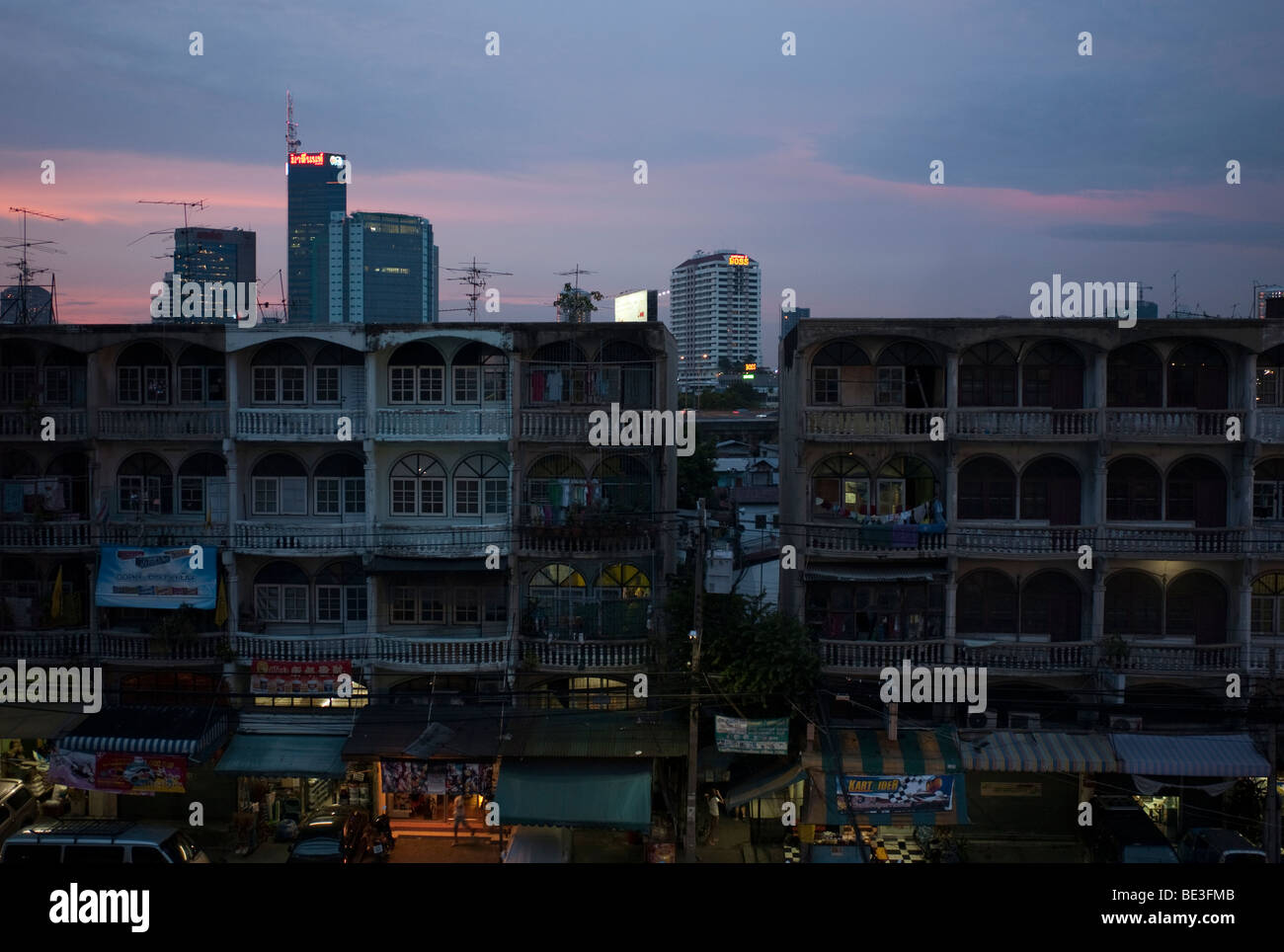 Khlong Toei, l'une des régions les plus pauvres de Bangkok. Banque D'Images