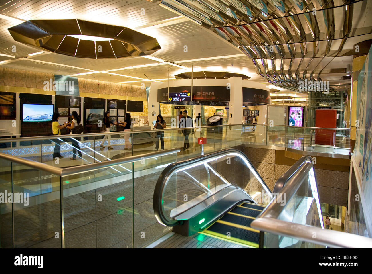 Union Station métro de Dubaï graphiques design d'intérieur Banque D'Images