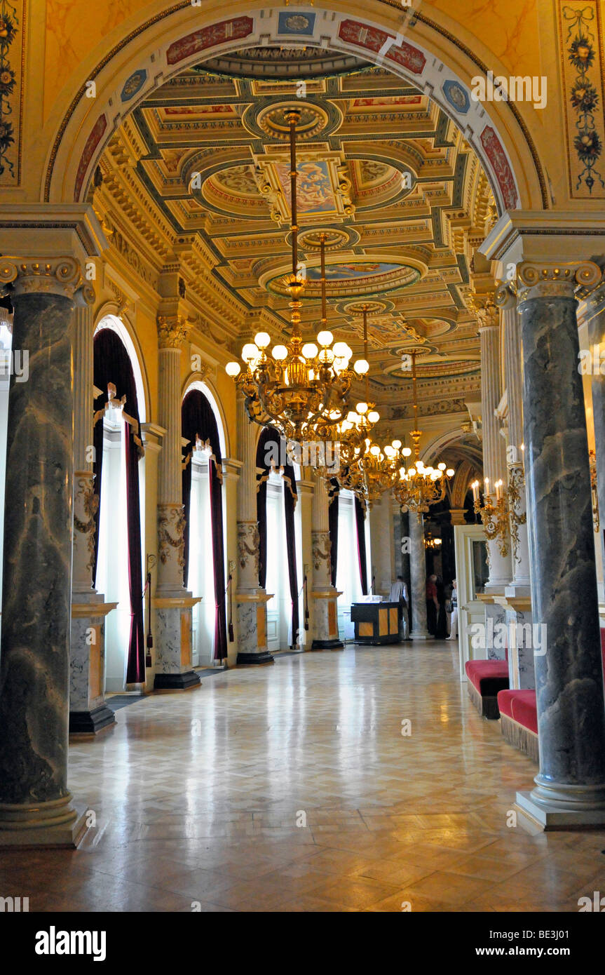 Architecture d'Intérieur, de l'opéra Semperoper, Dresde, Saxe, Allemagne, Europe Banque D'Images