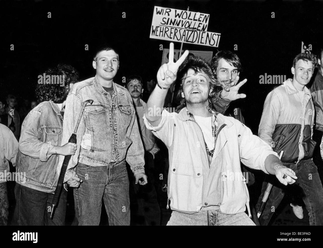 Démonstration lundi, Leipzig, RDA, photo historique, automne 1989 Banque D'Images