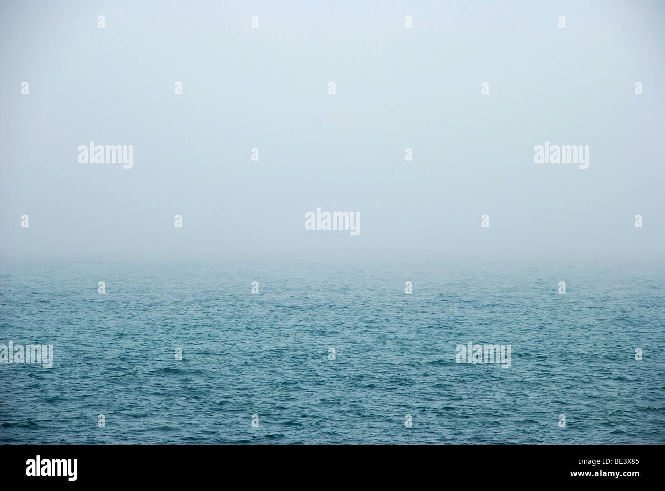 Le brouillard sur le lac Michigan Banque D'Images