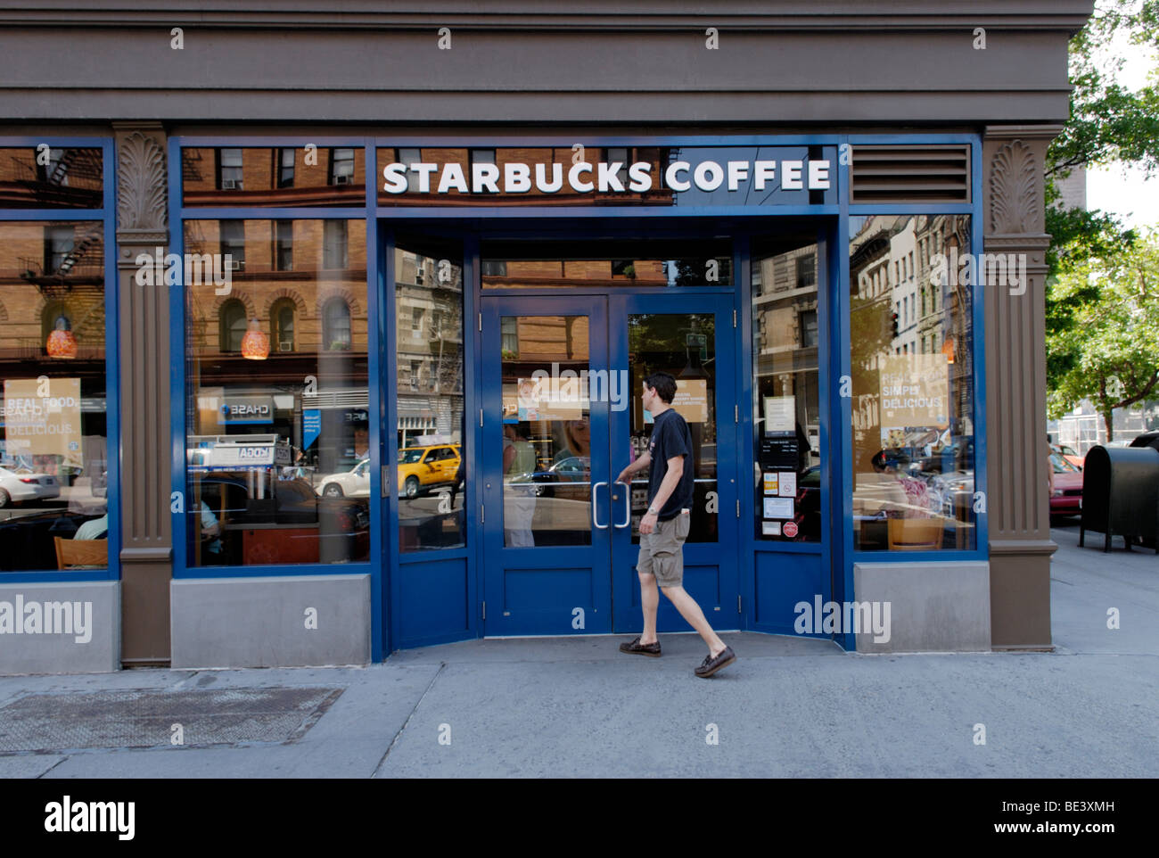 Starbucks, New York, Upper West Side Banque D'Images