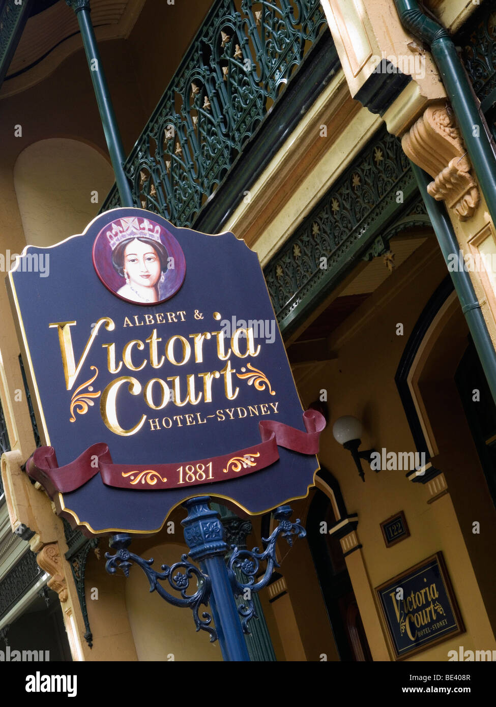 Victoria Court Hotel - un des nombreux hébergement dans Kings Cross. Sydney, New South Wales, Australia Banque D'Images