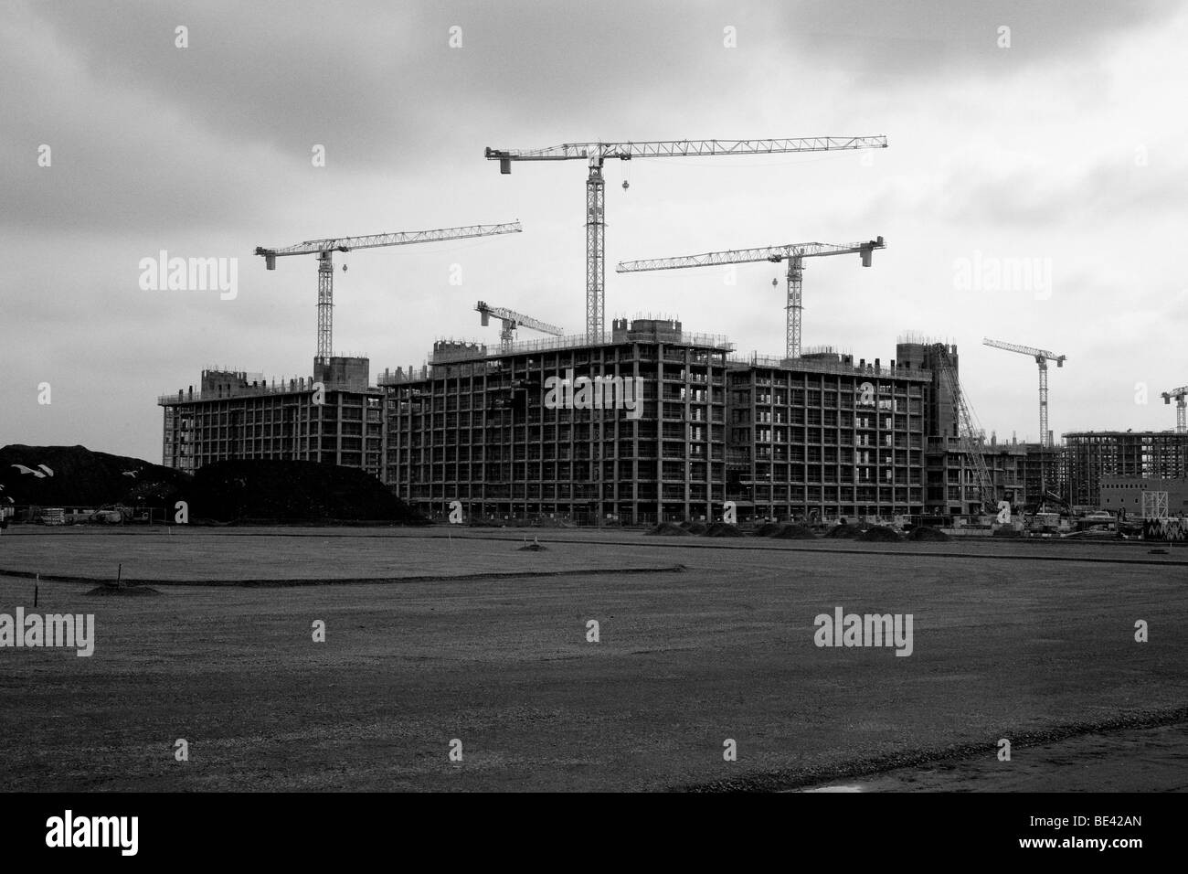 Village des athlètes pour les Jeux Olympiques de Londres 2012 en construction Septembre 2009 Banque D'Images