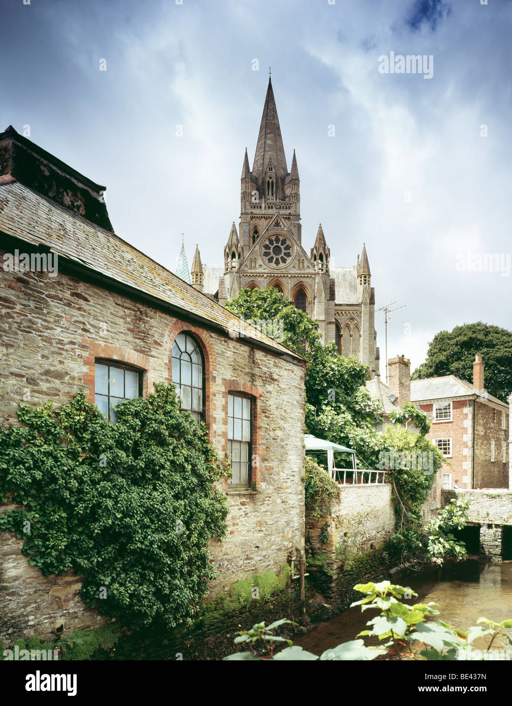 Cathédrale de Truro et la rivière Allen, Angleterre Cornwall Banque D'Images