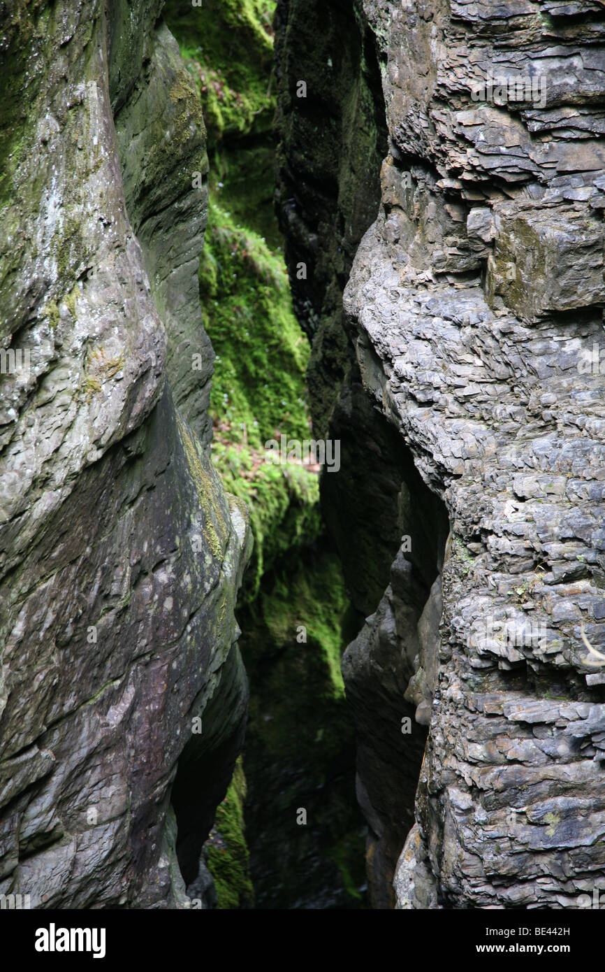 Les gorges de Pont du Diable et sur la rivière Mynach, Ceridigeon à Pontarfynach, au Pays de Galles Banque D'Images