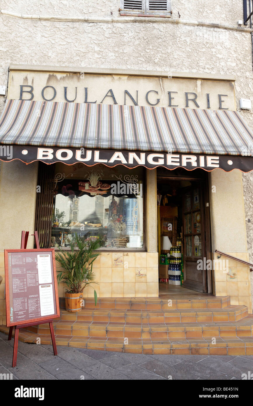 Boulangerie les vieilles villes Baker dans le sud de la france, antibes aubemon Banque D'Images