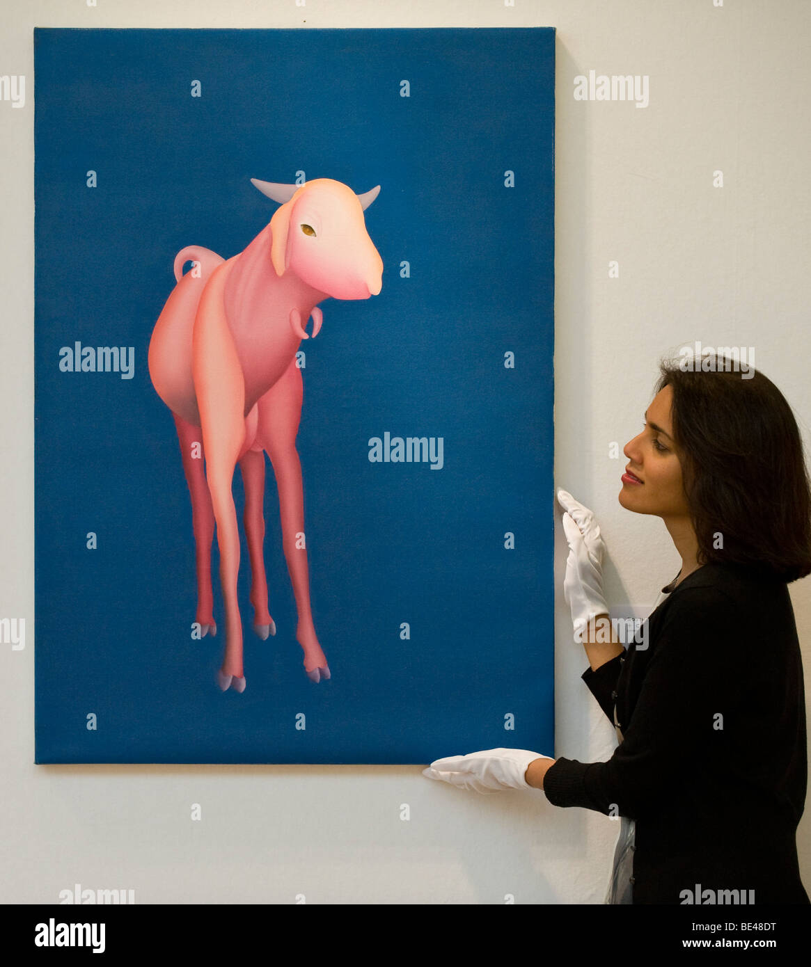 'Bouc' par Manjit Bawa à Christie's Londres Banque D'Images