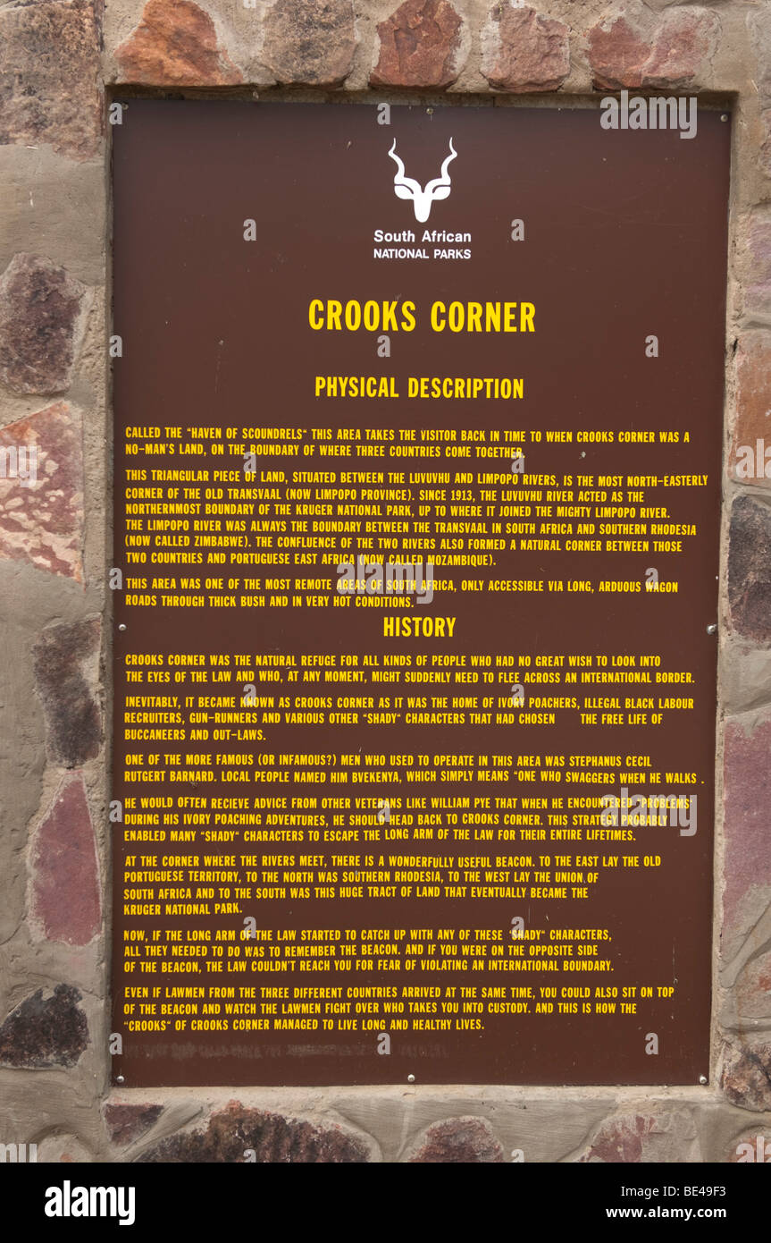 Crooks corner, Kruger National Park, Afrique du Sud Banque D'Images