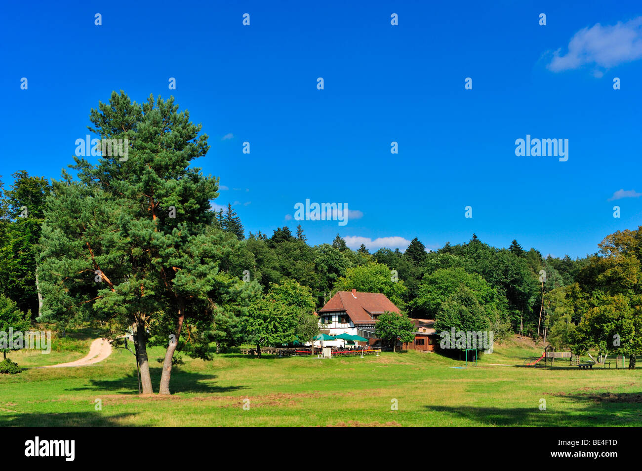 Annweiler Forsthaus guesthouse, Annweiler, Naturpark Pfaelzerwald nature reserve, Palatinat, Rhénanie-Palatinat, Allemagne, Union européenne Banque D'Images