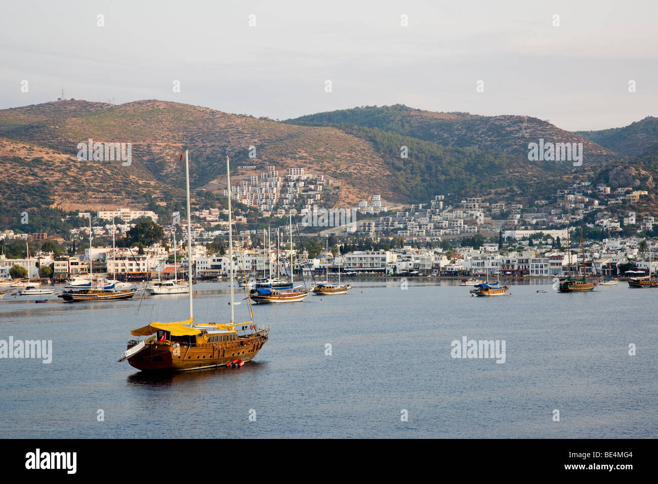 Bodrum Turquie Voiliers et waterfront Banque D'Images