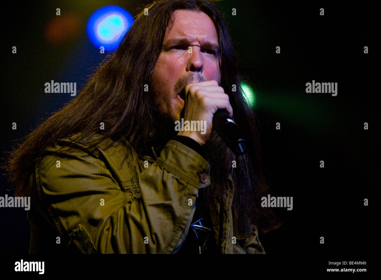 Dan Nelson, chanteur et leader du groupe de metal américain aimerait vivre à l'Anthrax Schueuer, Lucerne, Suisse Banque D'Images