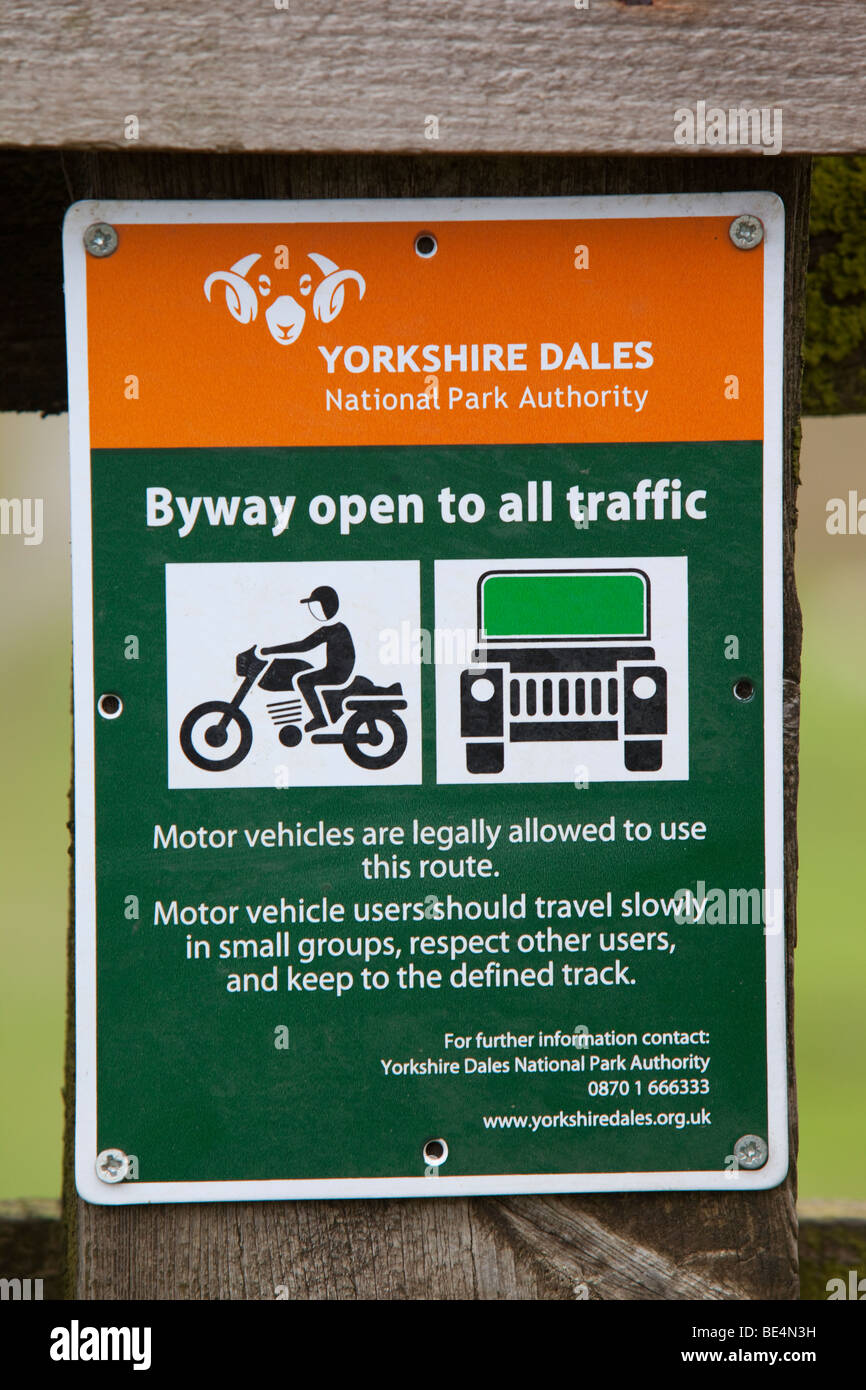 Dans l'Byway Yorkshire Dales National Park près de Buckden, UK. Banque D'Images