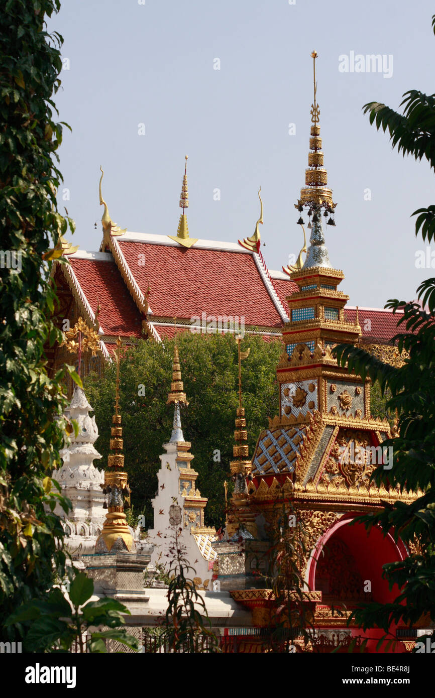 Temple, Chiang Mai, Thaïlande du Nord, Thaïlande, Asie Banque D'Images