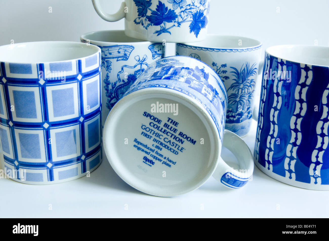 Tasses Spode Blue Room de la 'Collection' Photo Stock - Alamy