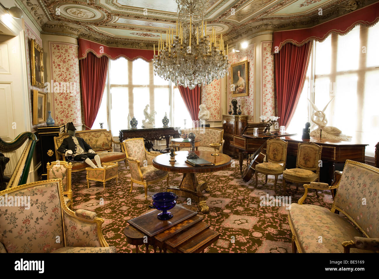 Royaume-uni, Angleterre, dans le Yorkshire, Keighley Cliffe Castle Museum, Grand Salon Banque D'Images