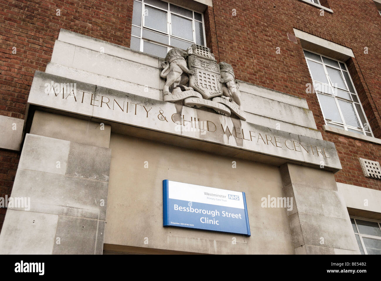 Centre de Bien-être des enfants et maternité Bessborough Road clinique, Pimlico, Londres, Angleterre Banque D'Images