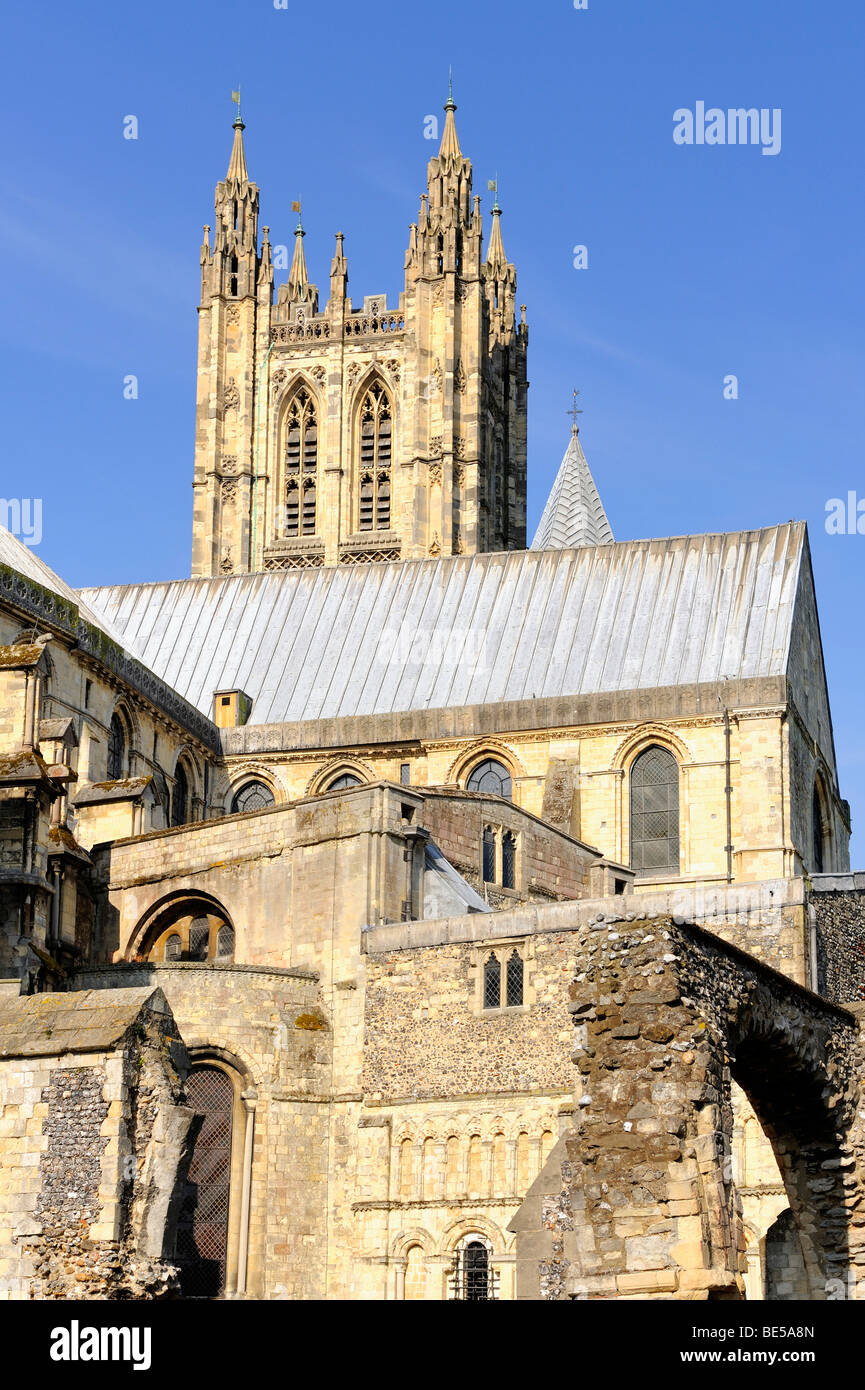 La Cathédrale de Canterbury, Kent, Angleterre, Royaume-Uni, Europe Banque D'Images