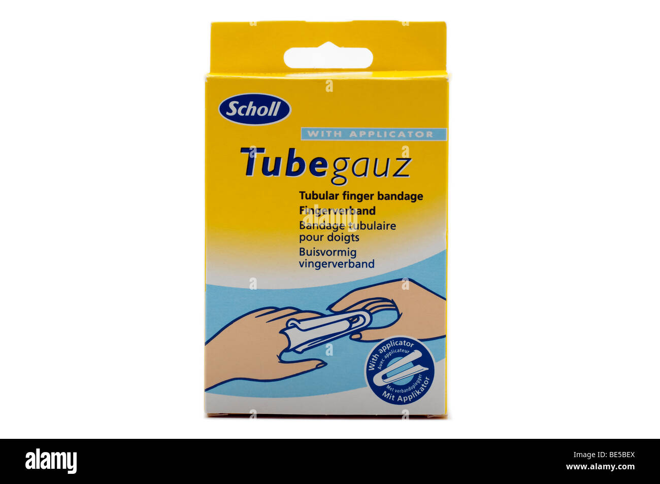 Scholl Tubegauz Bandage tubulaire paquet doigt Photo Stock - Alamy