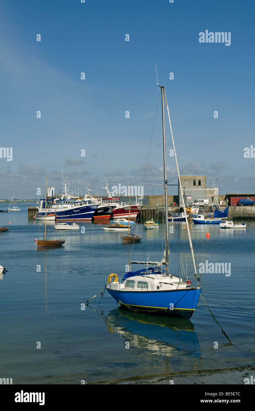Bateaux dans le port du village de Skerries, le nord du comté de Dublin, Irlande Banque D'Images
