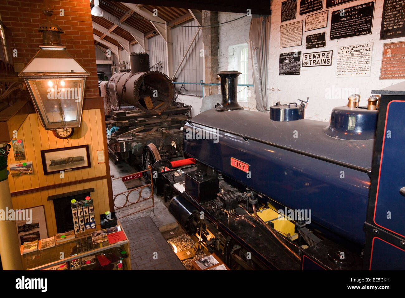 Royaume-uni, Angleterre, dans le Yorkshire, Keighley, Ingrow Loco Musée, petite locomotive 1949 Banque D'Images