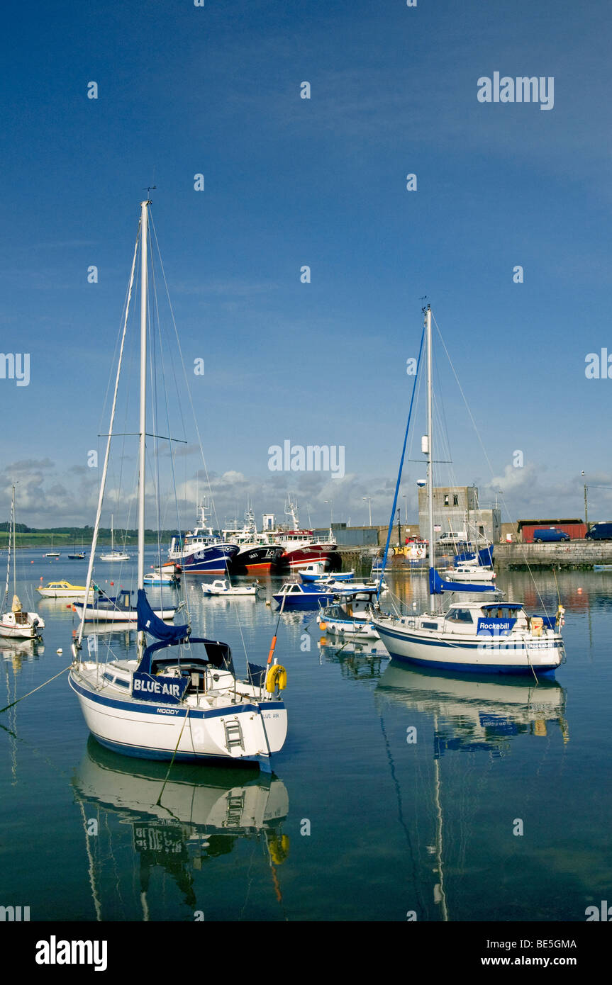 Bateaux dans le port du village de Skerries, le nord du comté de Dublin, Irlande Banque D'Images