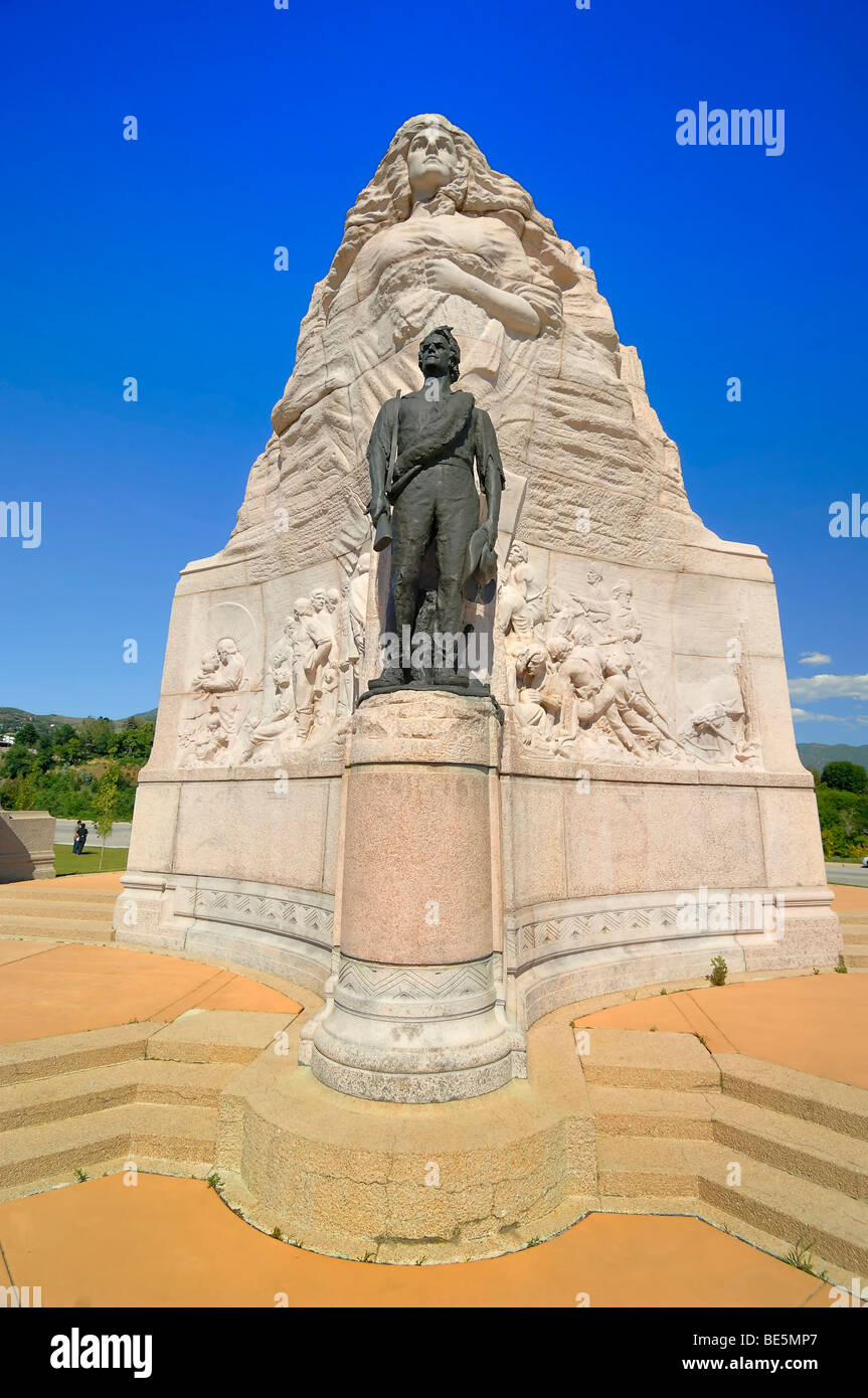 Le bataillon Mormon Memorial à côté de l'Utah State Capitol à Salt Lake City, Utah, États-Unis d'Amérique Banque D'Images