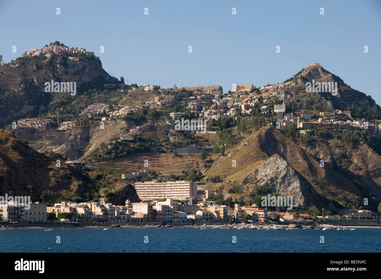 Taormina, Castelmola, Giardini Naxos Banque D'Images