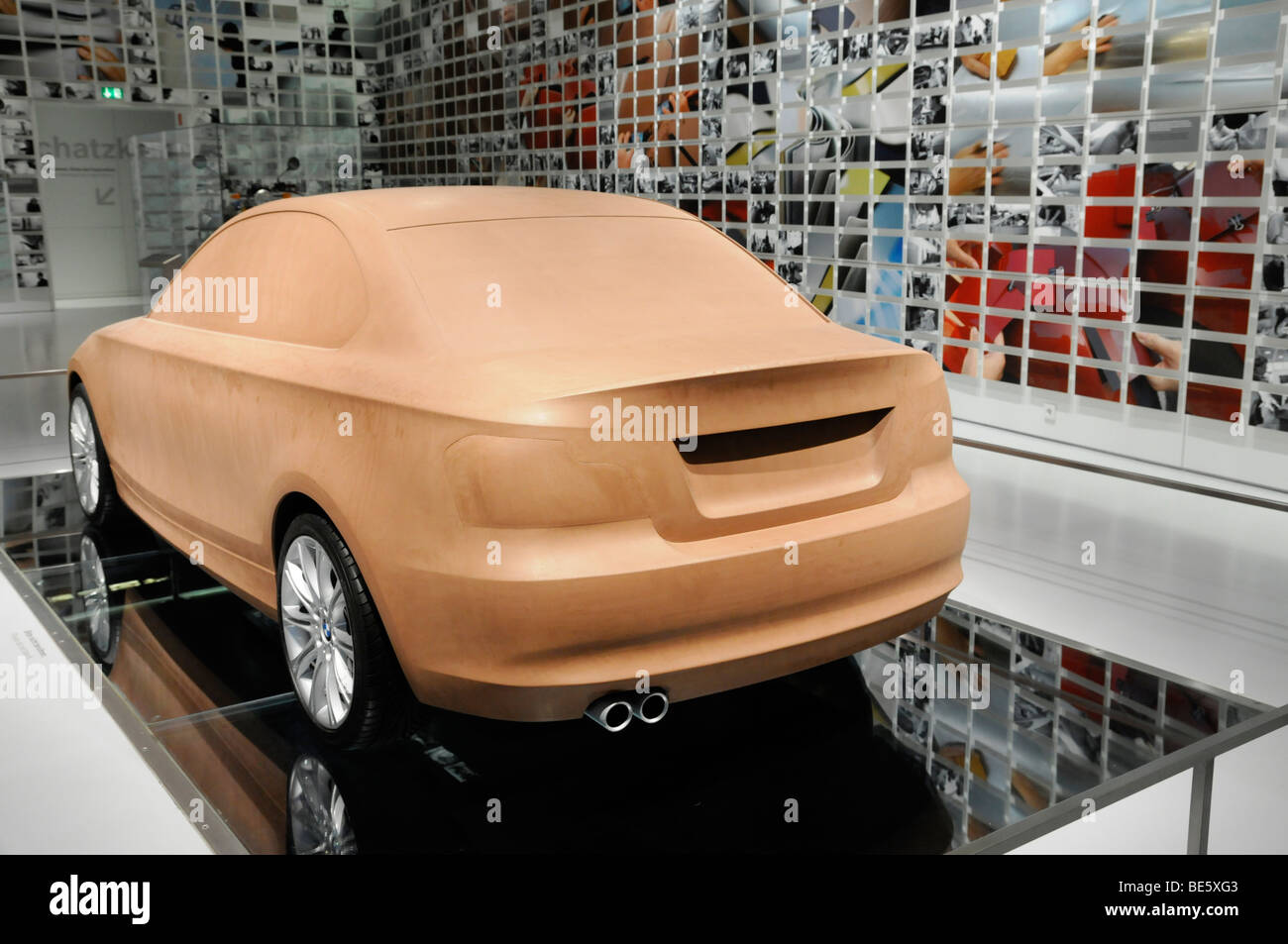 Studio de Design, modèle en argile de la top-modèle Série 1 Coupé, BMW Museum, Munich, Bavaria, Germany, Europe Banque D'Images
