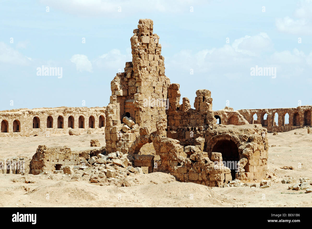 Ruines de la forteresse byzantine Resafa, Sergiopolis, la Syrie, l'Asie Banque D'Images