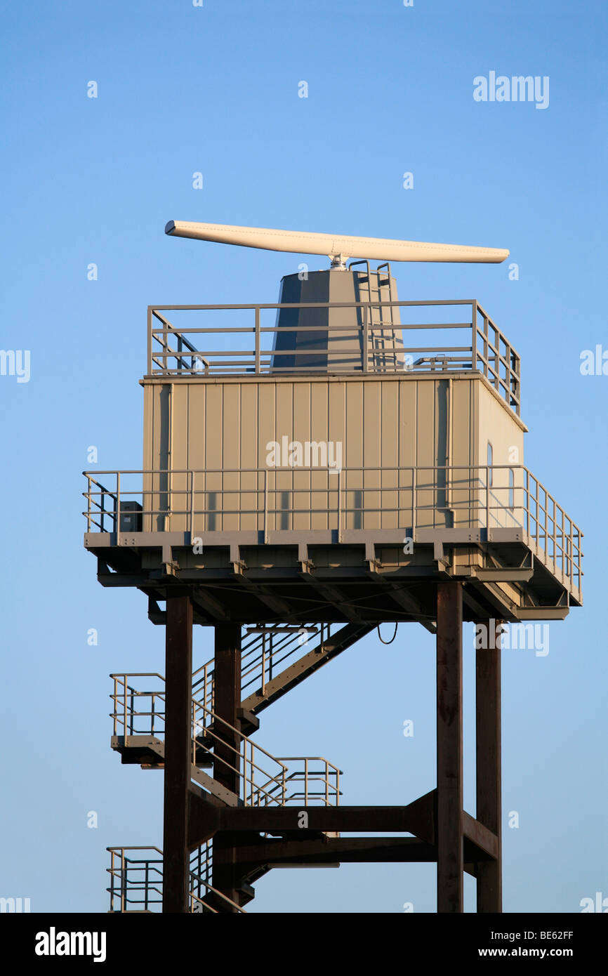 La tour radar, radar, radar de navigation, Port, ville hanséatique de Hambourg, Allemagne, Europe Banque D'Images