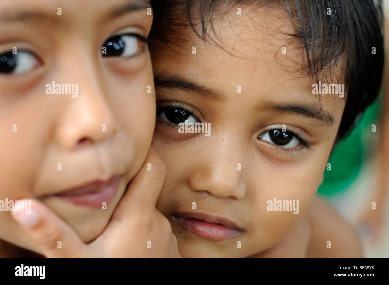 Les enfants de la ville de Davao Davao del norte Mindanao aux Philippines Banque D'Images