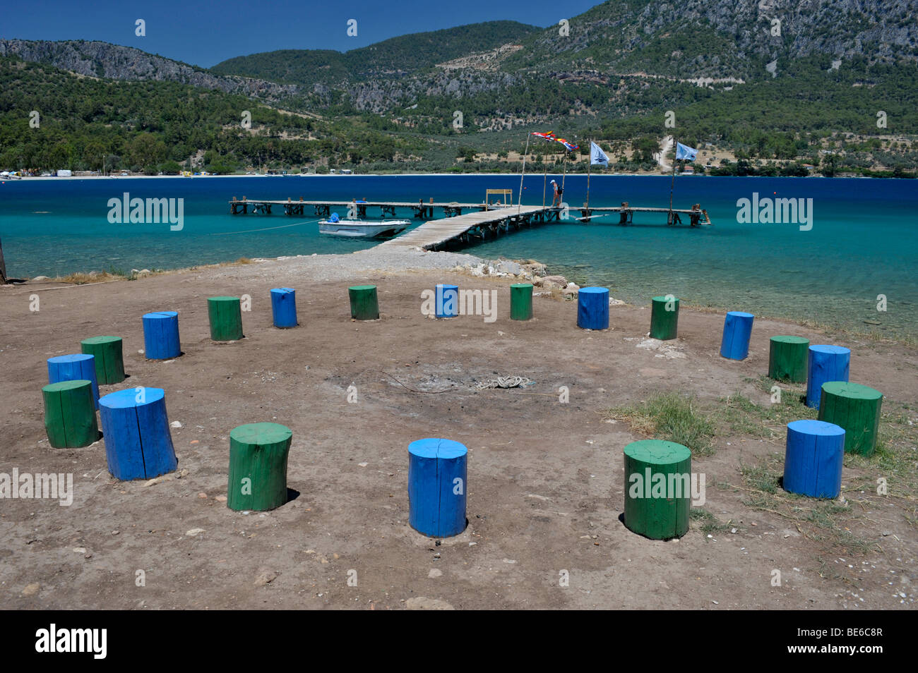 Akbuk port sur le Golfe de Gokova akbuk turquie Banque D'Images