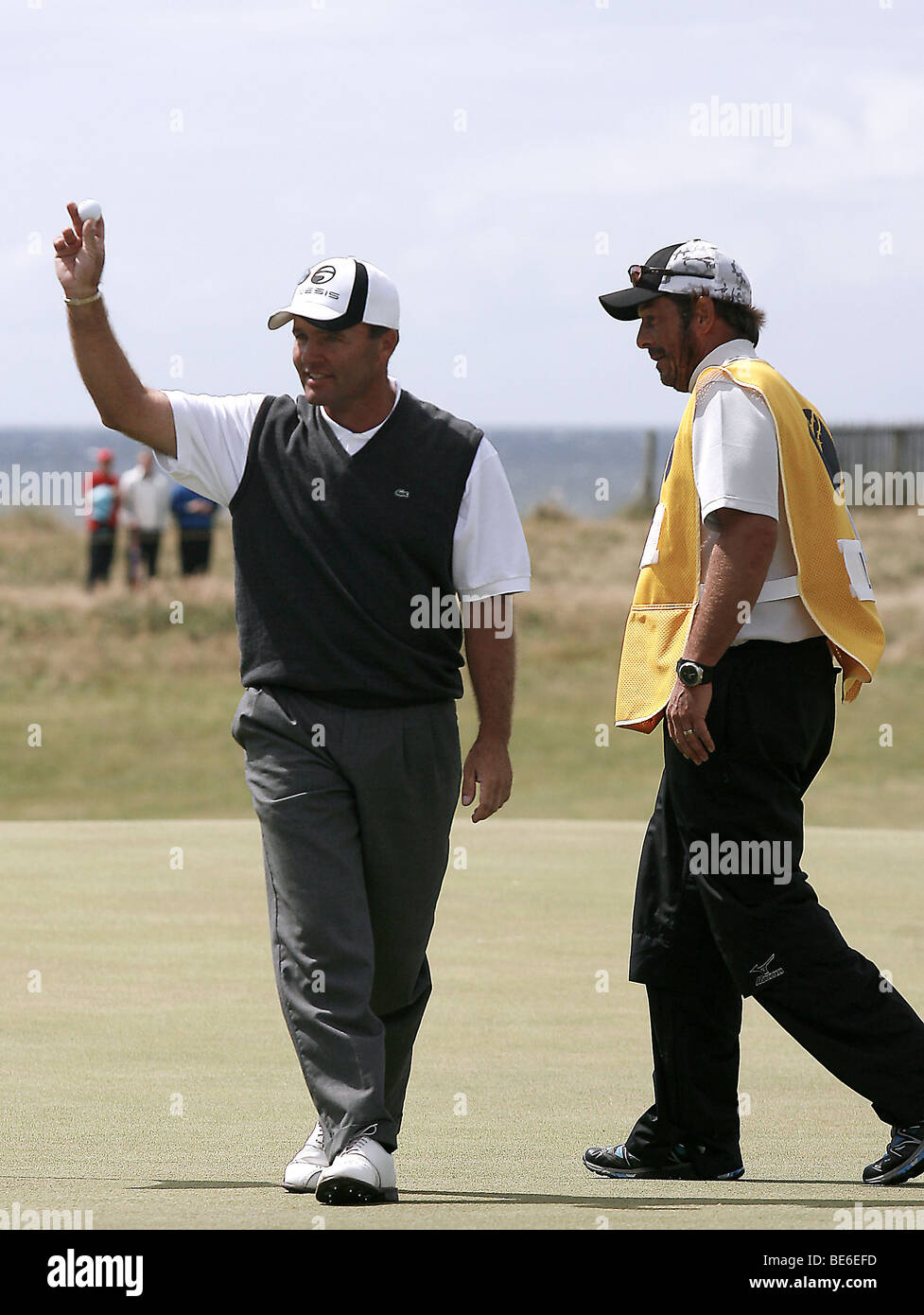 THOMAS LEVET APRÈS LE TROU D'UN COUP L'OPEN 2009 TURNBERRY TURNBERRY AYRSHIRE EN ÉCOSSE LE 19 JUILLET 2009 Banque D'Images