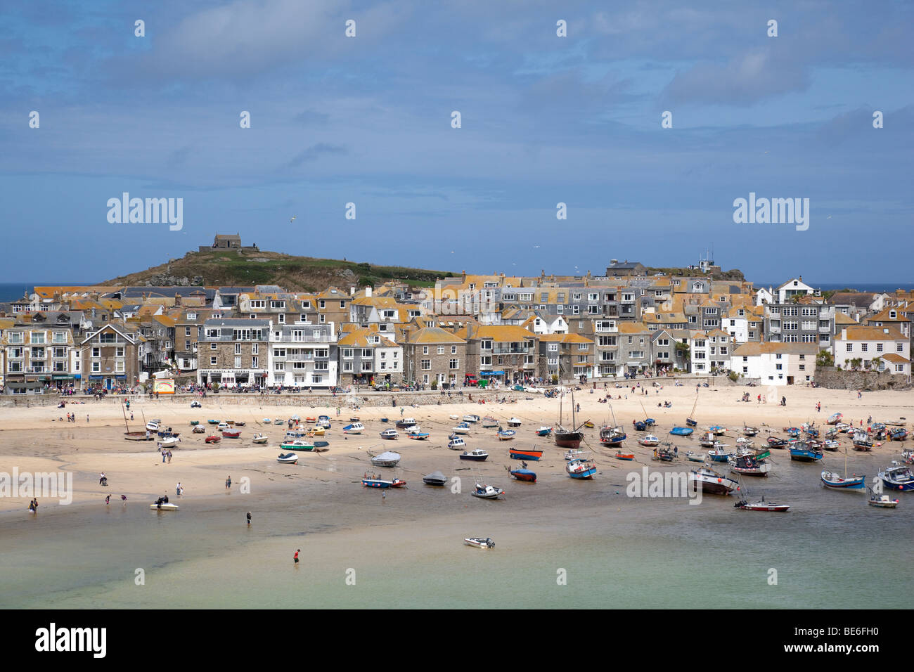 Vue sur port de St Ives, Cornwall, United Kingdom Banque D'Images