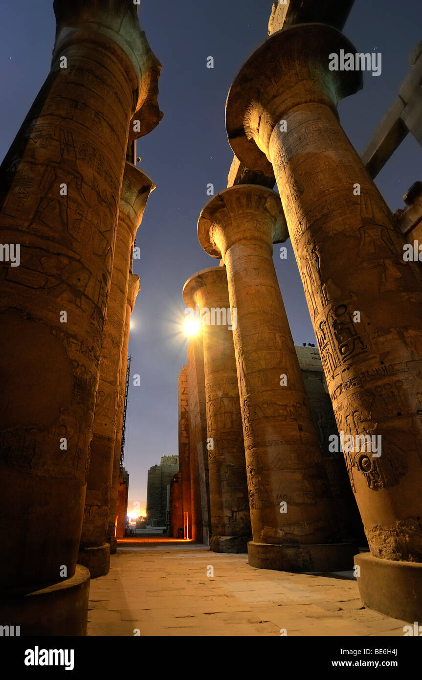 Temple de Karnak, vallée du Nil, Luxor, Egypte, Afrique du Sud Banque D'Images