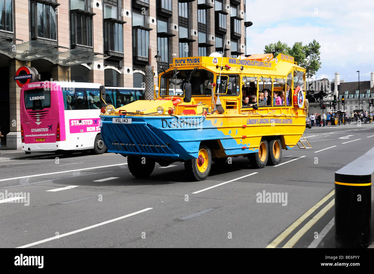 Duck Tours, visites de Londres, Londres, Angleterre, Royaume-Uni, Europe Banque D'Images