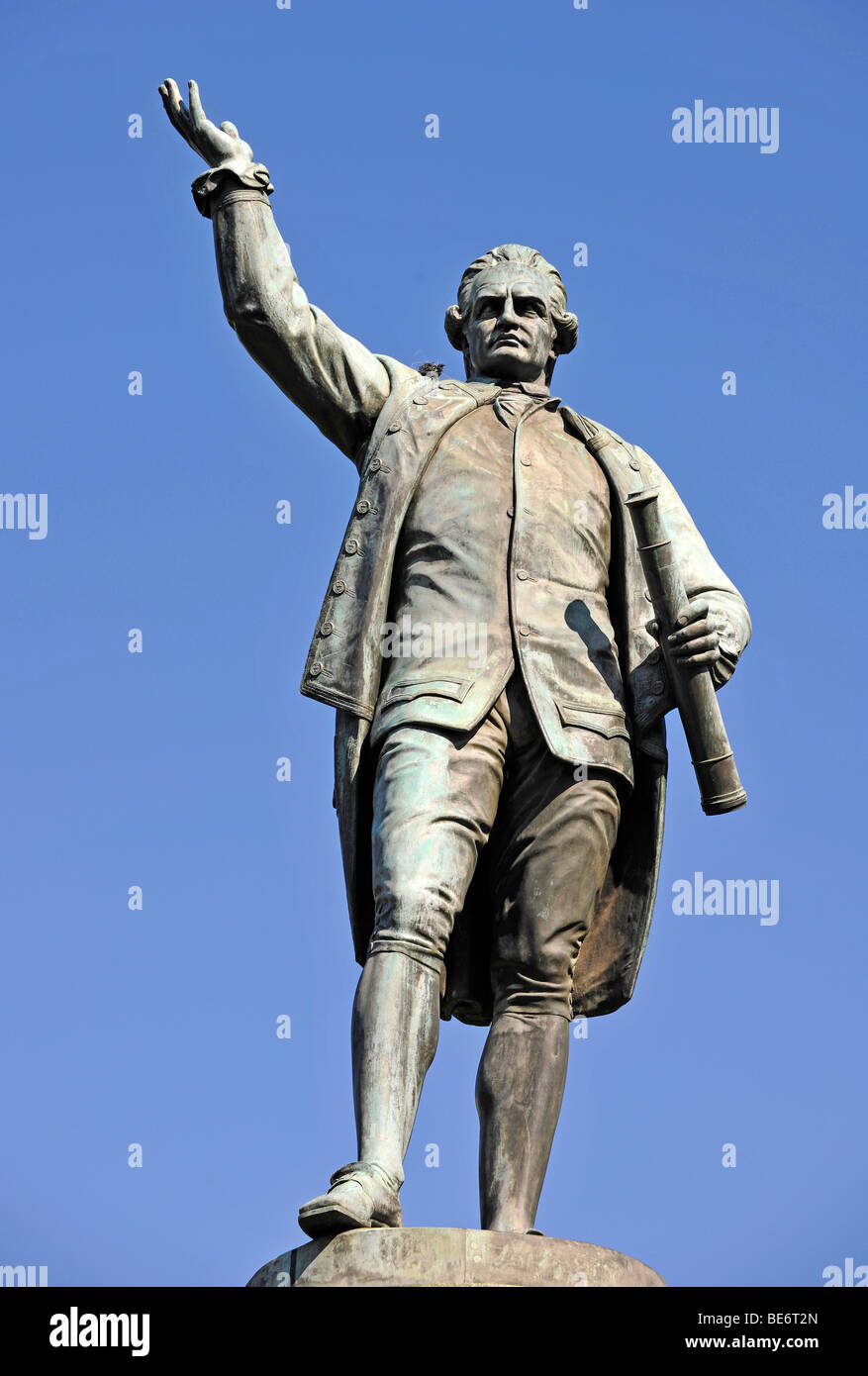 Statue du capitaine James Cook, Hyde Park, Sydney, New South Wales, Australia Banque D'Images