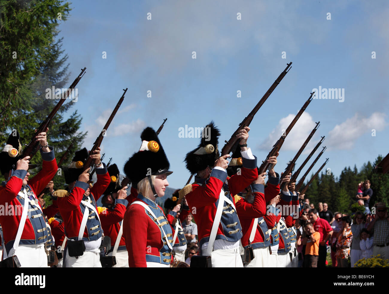 Shooters de Saint Michel, à la prise de Samson Parade, au Mt Katschberg, Lungau, l'état de Salzbourg, Salzbourg, Autriche, Europe Banque D'Images