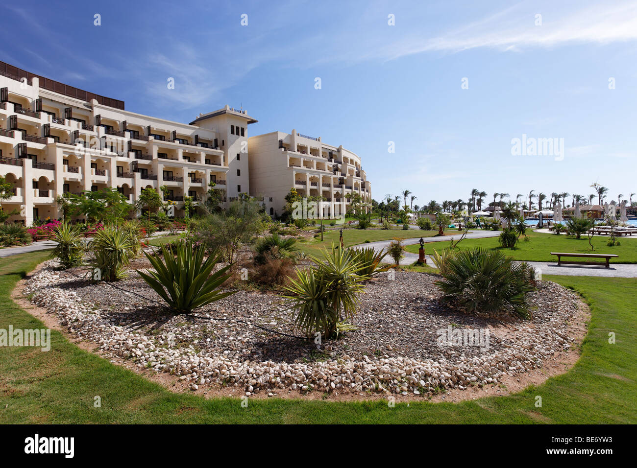 Jardin, Steigenberger Al Dau Beach Resort, Hurghada, Egypte, Mer Rouge, Afrique Banque D'Images