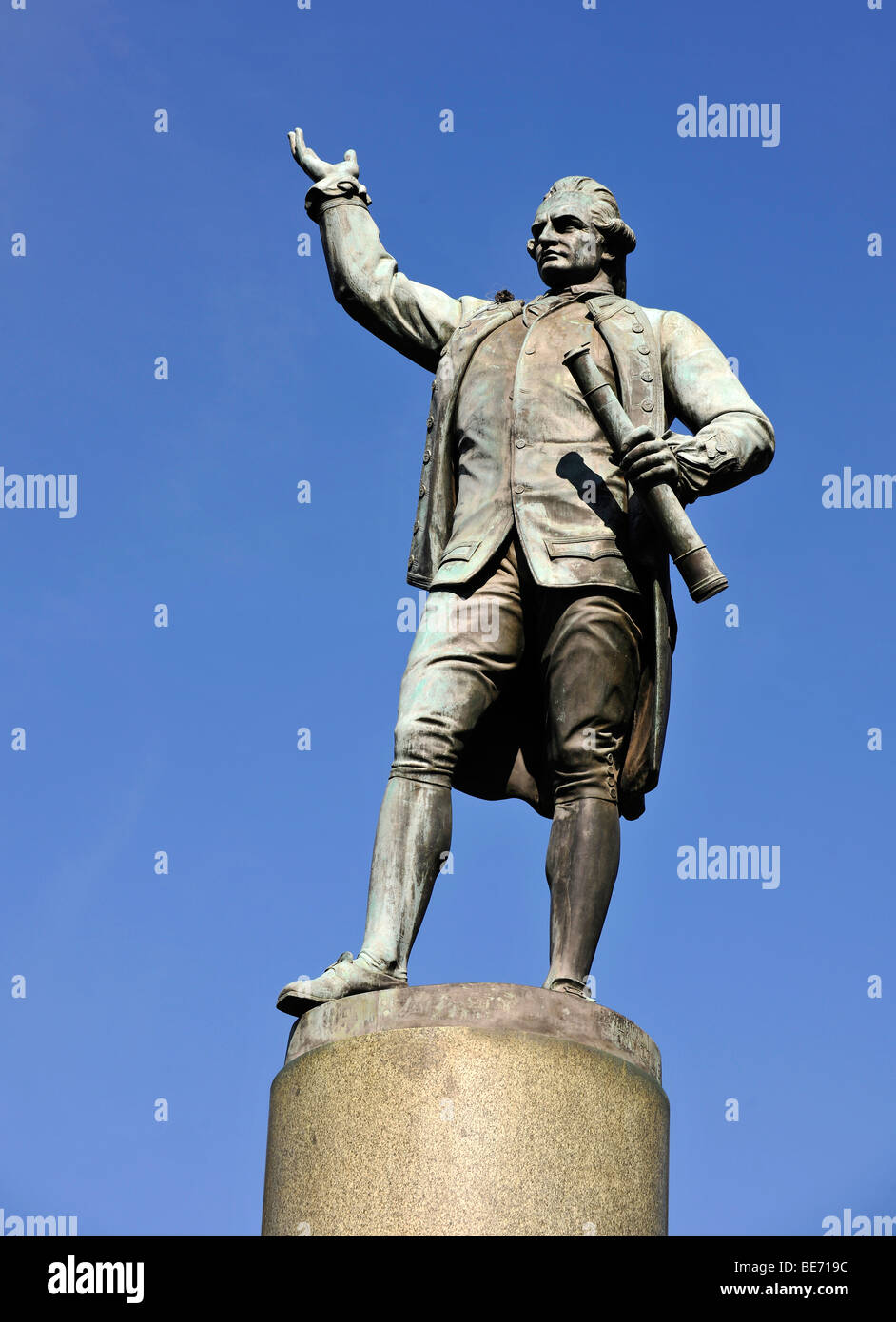 Statue du capitaine James Cook, Hyde Park, Sydney, New South Wales, Australia Banque D'Images
