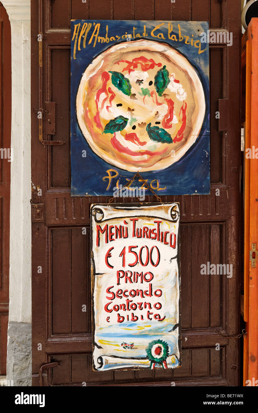 Restaurant aux touristes, Pizzo, Calabre, Italie, Europe Banque D'Images
