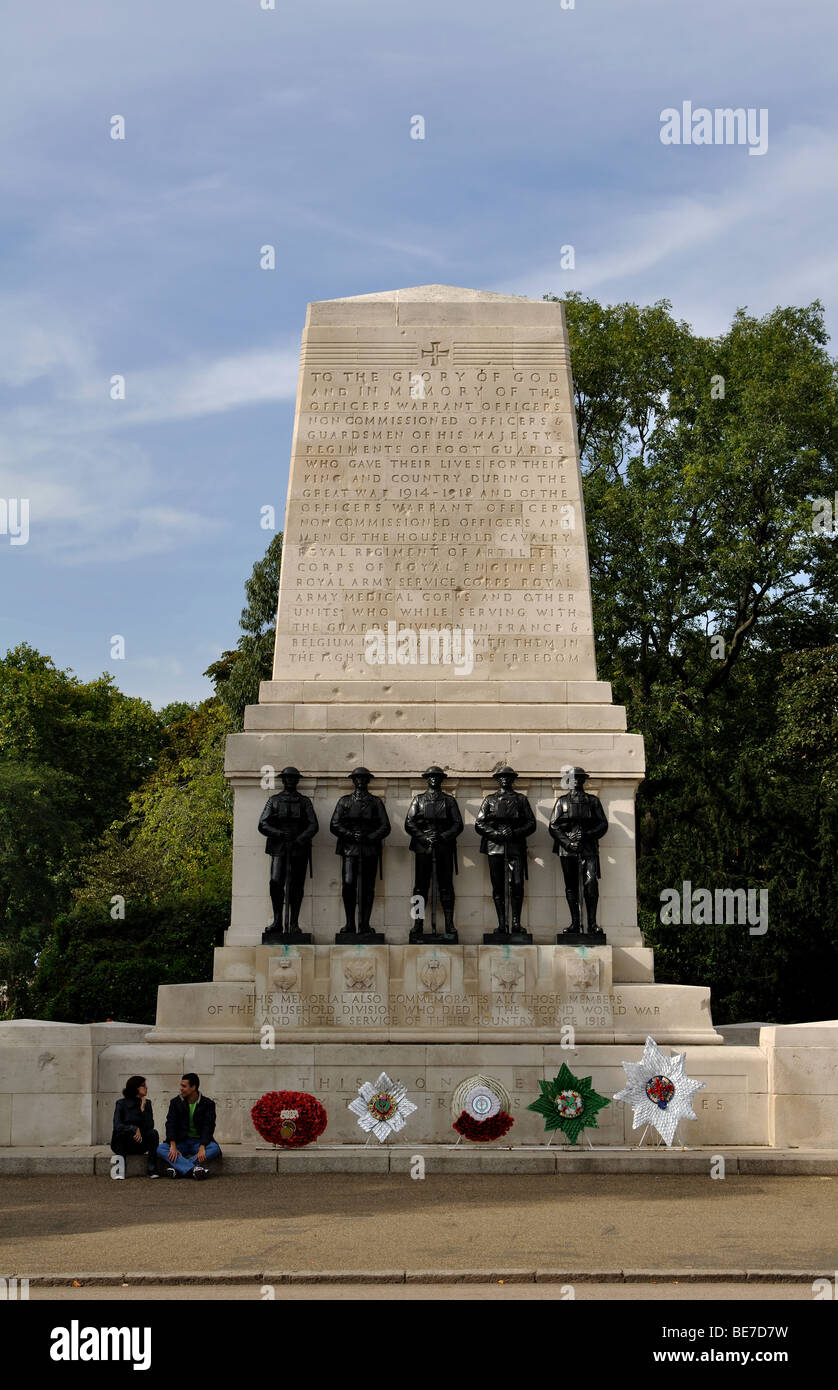 Les Gardes War Memorial, Horse Guards Parade, London, England, UK Banque D'Images