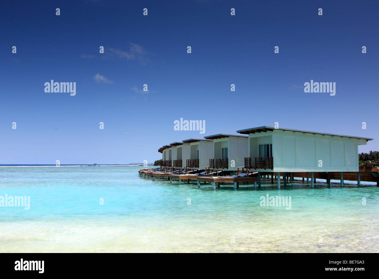 Water Villas à Kandooma Maldives, Banque D'Images