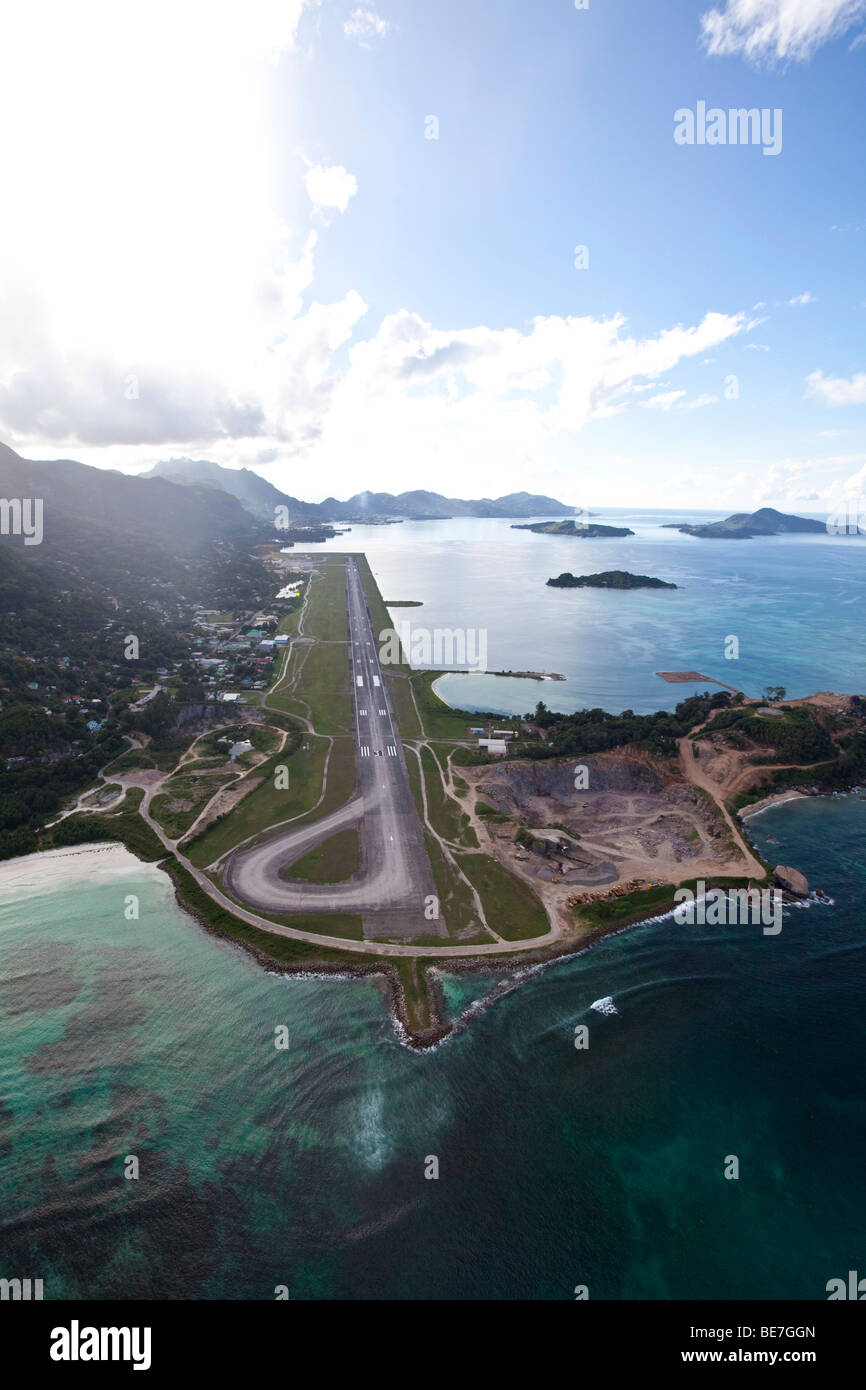 L'aéroport international de Mahé, l'île de Mahé, Seychelles, océan Indien, Afrique Banque D'Images