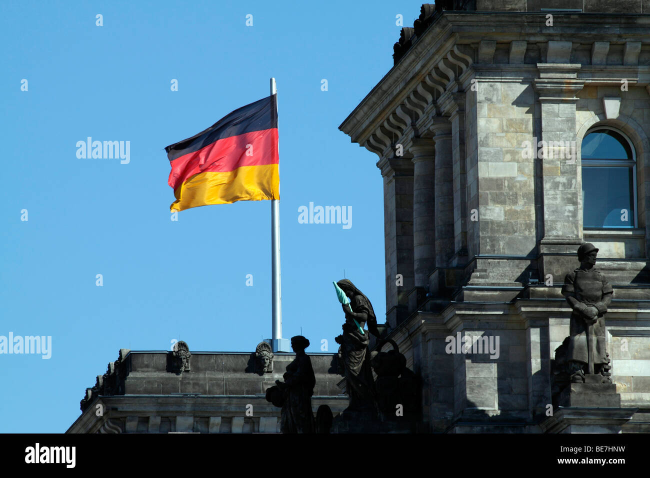 Berlin, le Reichstag. EU/DE/DEU/all/ Allemagne/ capitale Berlin. Le bâtiment du Reichstag. Le Bundestag allemand, le Parlement Banque D'Images