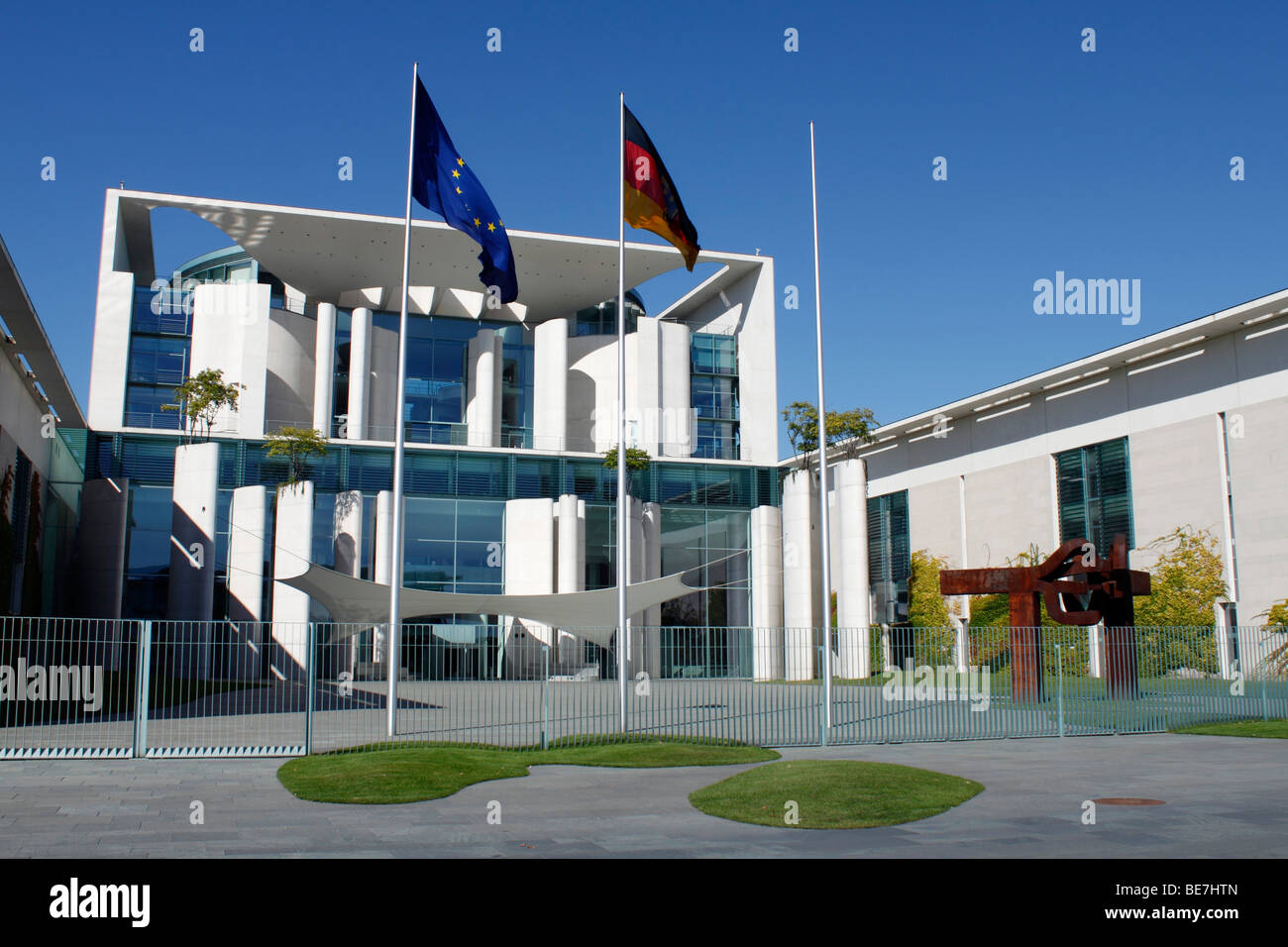 Berlin, le bureau du chancelier fédéral allemand, le Bundeskanzleramt. EU/DE/DEU/GER/Europe/Allemagne, capitale Berlin Banque D'Images
