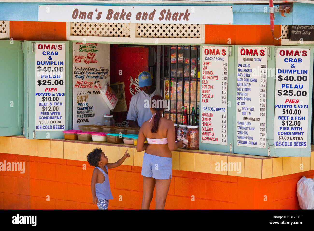 Cuire N Shark Shack à Maracas Bay à Trinidad Banque D'Images